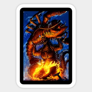 Godzilla vs Lobster Sticker